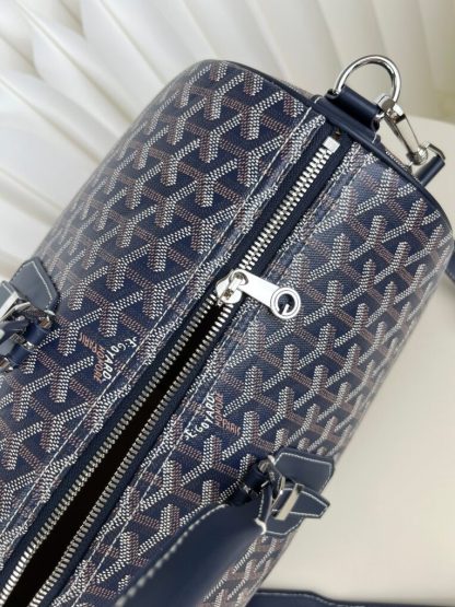  Goyard Boston 45 bag Travel Bags Navy Blue #3364 - Image 16