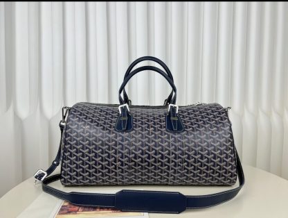  Goyard Boston 45 bag Travel Bags Navy Blue #3364 - Image 17