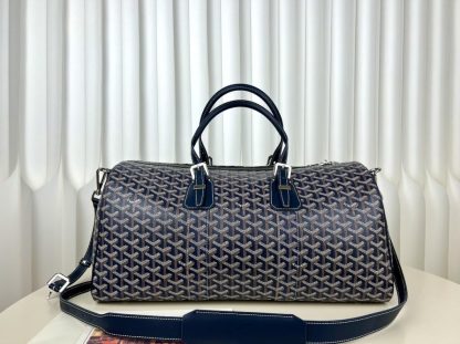  Goyard Boston 45 bag Travel Bags Navy Blue #3364 - Image 5