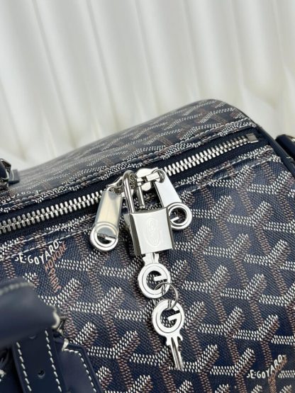  Goyard Boston 45 bag Travel Bags Navy Blue #3364 - Image 7