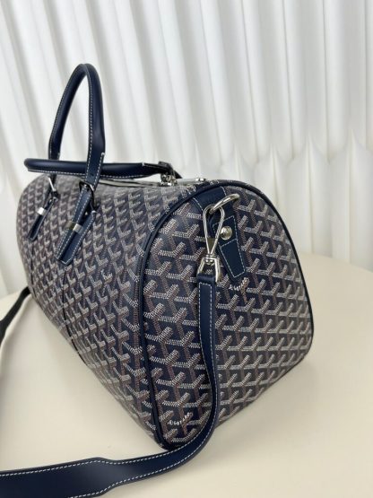  Goyard Boston 45 bag Travel Bags Navy Blue #3364 - Image 9