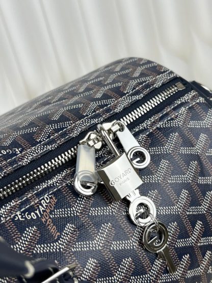  Goyard Boston 45 bag Travel Bags Navy Blue #3364 - Image 10