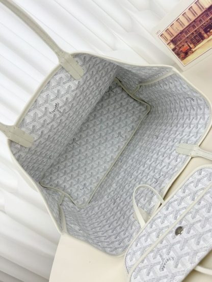  Goyard Anjou GM Bag White Tote #3372 - Image 11
