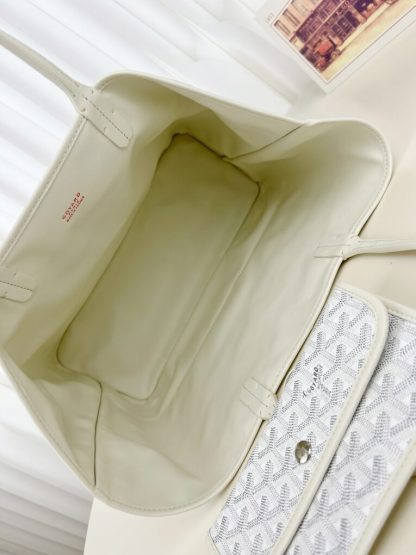  Goyard Anjou GM Bag White Tote #3372 - Image 13