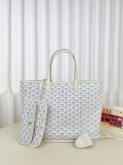  Goyard Anjou GM Bag White Tote #3372 - Image 2