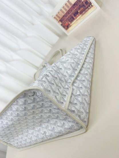  Goyard Anjou GM Bag White Tote #3372 - Image 3