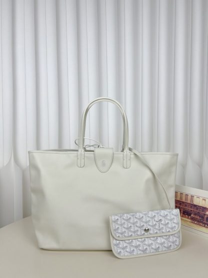  Goyard Anjou GM Bag White Tote #3372 - Image 5