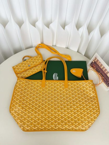  Goyard Anjou GM Bag Yellow Tote #3373 - Image 18