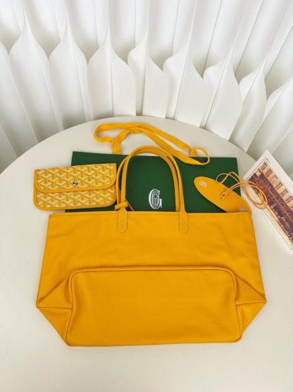  Goyard Anjou GM Bag Yellow Tote #3373 - Image 3