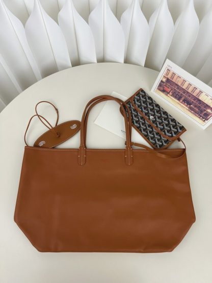  Goyard Anjou GM Bag Black and Tan Tote #3369 - Image 17