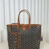  Goyard Anjou GM Bag Black and Tan Tote #3369 - Image 19