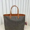  Goyard Anjou GM Bag Black and Tan Tote #3369 - Image 20