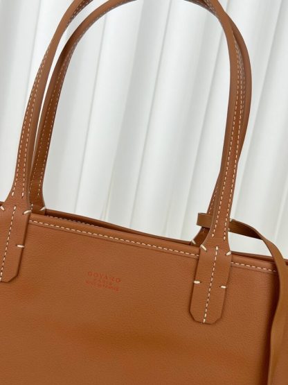  Goyard Anjou GM Bag Black and Tan Tote #3369 - Image 8