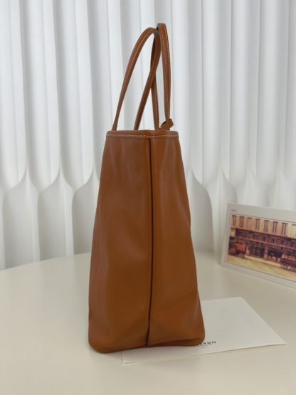  Goyard Anjou GM Bag Black and Tan Tote #3369 - Image 10