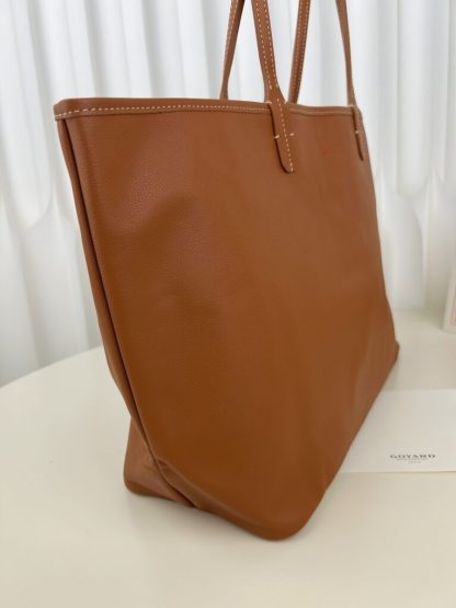  Goyard Anjou GM Bag Black and Tan Tote #3369 - Image 13