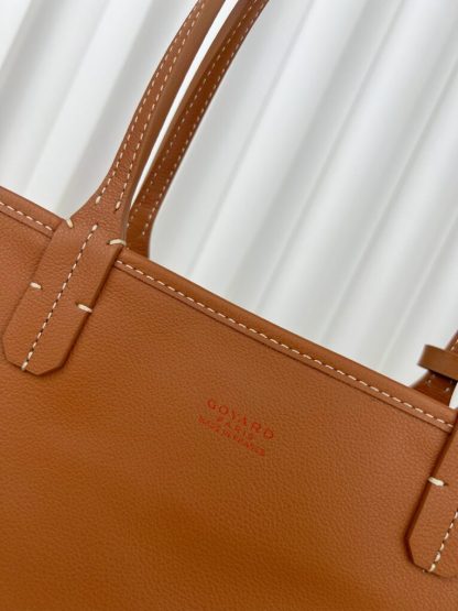  Goyard Anjou GM Bag Black and Tan Tote #3369 - Image 14