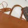  Goyard Anjou GM Bag Black and Tan Tote #3369 - Image 16