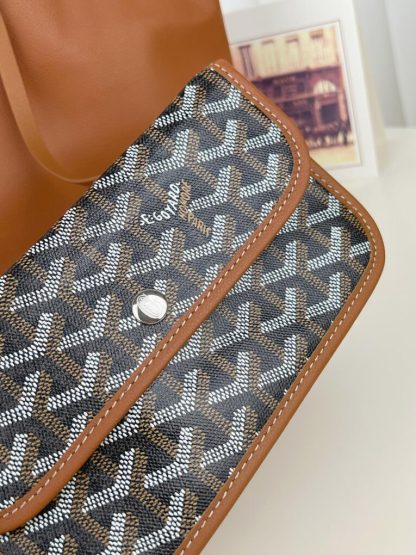  Goyard Anjou GM Bag Black and Tan Tote #3369 - Image 3