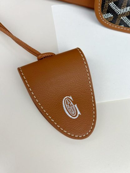  Goyard Anjou GM Bag Black and Tan Tote #3369 - Image 6