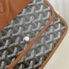  Goyard Anjou GM Bag Black and Tan Tote #3369 - Image 7