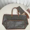  Goyard Anjou GM Bag Black and Tan Tote #3369 - Image 24