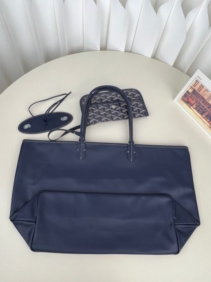  Goyard Anjou GM Bag Navy Blue Tote #3371 - Image 14