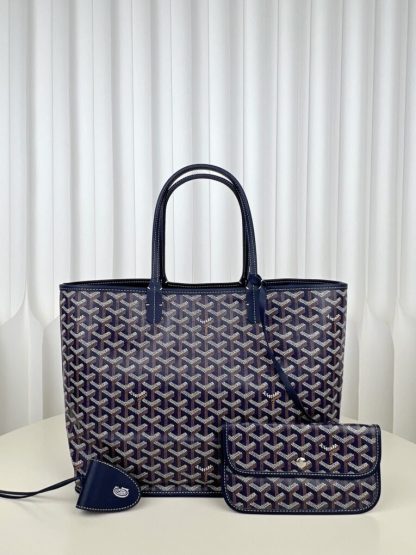  Goyard Anjou GM Bag Navy Blue Tote #3371 - Image 15