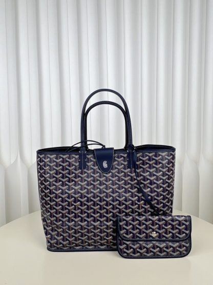  Goyard Anjou GM Bag Navy Blue Tote #3371 - Image 18
