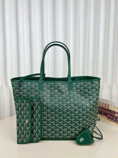  Goyard Anjou GM Bag Green Tote #3368 - Image 11
