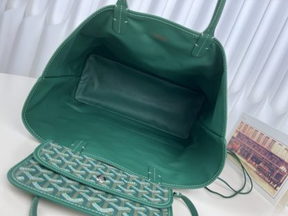  Goyard Anjou GM Bag Green Tote #3368 - Image 9