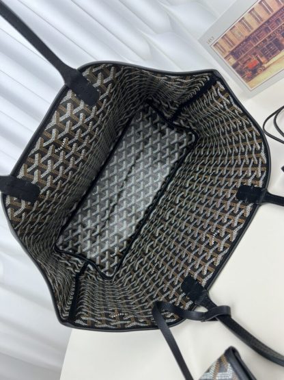  Goyard Anjou GM Bag Black Tote #3367 - Image 9