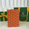  Goyard Grenelle Passport Cover Wallet Orange #3437 - Image 5