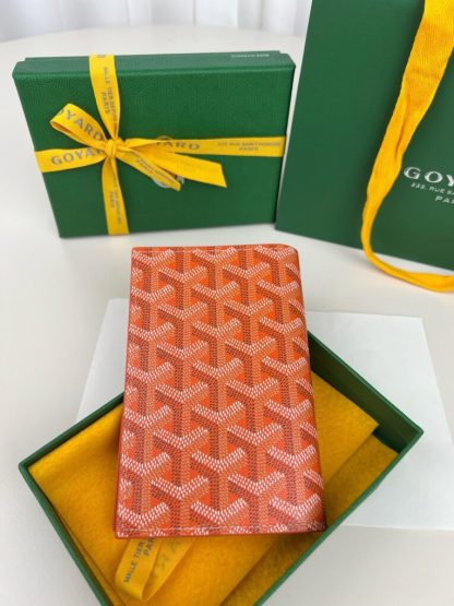  Goyard Grenelle Passport Cover Wallet Orange #3437 - Image 3