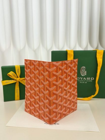  Goyard Grenelle Passport Cover Wallet Orange #3437 - Image 4