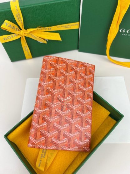 Replica Goyard Grenelle Passport Cover Wallet Orange #3437