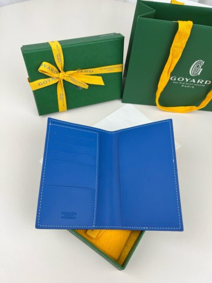  Goyard Grenelle Passport Cover Wallet Blue #3441 - Image 4