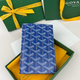 Replica Goyard Grenelle Passport Cover Wallet Blue #3441
