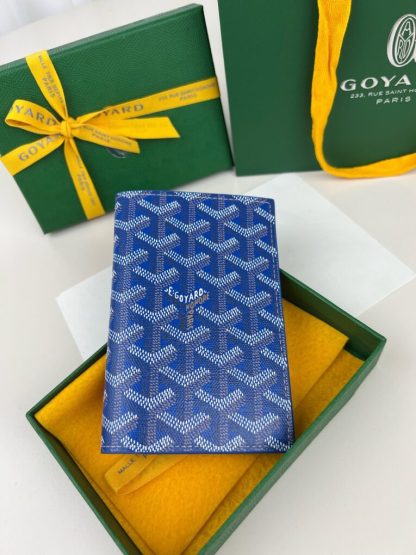 Replica Goyard Grenelle Passport Cover Wallet Blue #3441