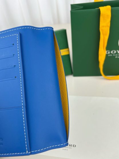  Goyard Grenelle Passport Cover Wallet Blue #3441 - Image 5
