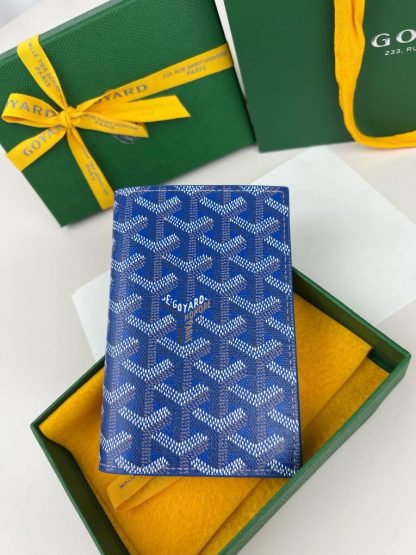  Goyard Grenelle Passport Cover Wallet Blue #3441 - Image 9
