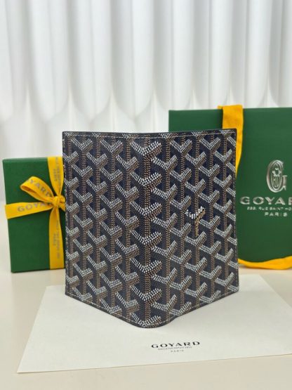  Goyard Grenelle Passport Cover Wallet Navy Blue #3439 - Image 5