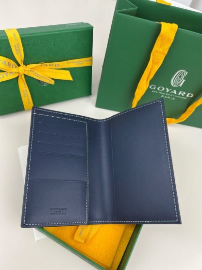  Goyard Grenelle Passport Cover Wallet Navy Blue #3439 - Image 6