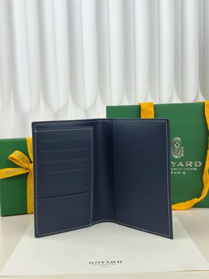 Goyard Grenelle Passport Cover Wallet Navy Blue #3439 - Image 7