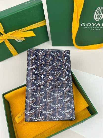  Goyard Grenelle Passport Cover Wallet Navy Blue #3439 - Image 2