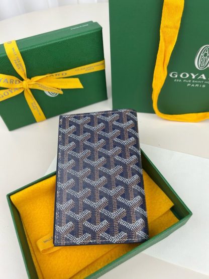  Goyard Grenelle Passport Cover Wallet Navy Blue #3439 - Image 3