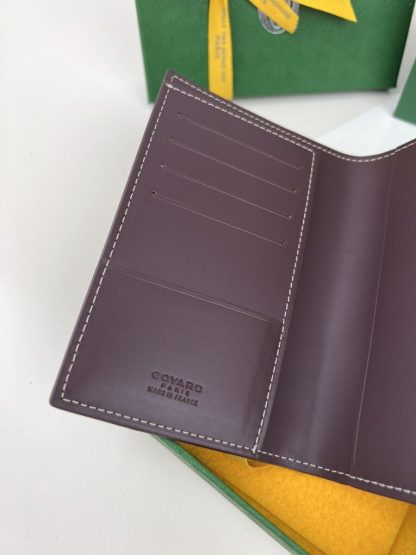  Goyard Grenelle Passport Cover Wallet Burgundy #3440 - Image 7
