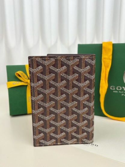  Goyard Grenelle Passport Cover Wallet Burgundy #3440 - Image 5