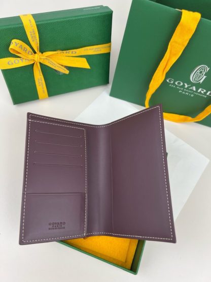  Goyard Grenelle Passport Cover Wallet Burgundy #3440 - Image 6