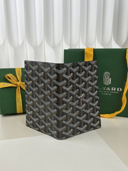  Goyard Grenelle Passport Cover Wallet Black #3438 - Image 7