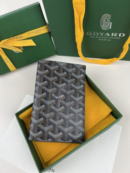 Replica Goyard Grenelle Passport Cover Wallet Black #3438
